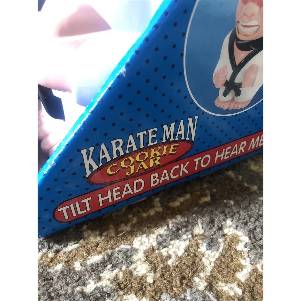 KARATE MAN TALKING COOKIE‎ JAR NEW